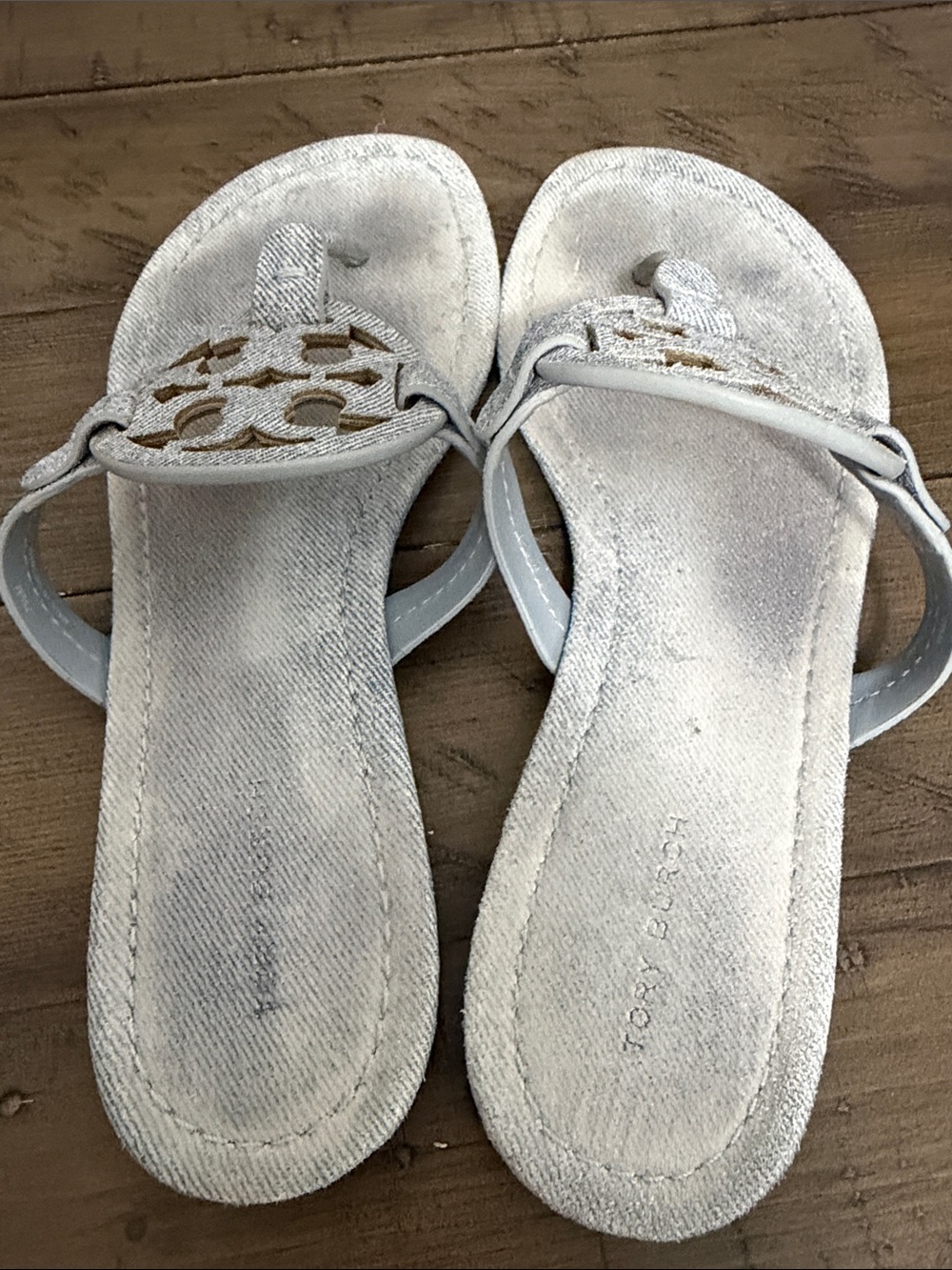 Tori Burch  Sandals light denim size 7.5 - Picture 2 of 4